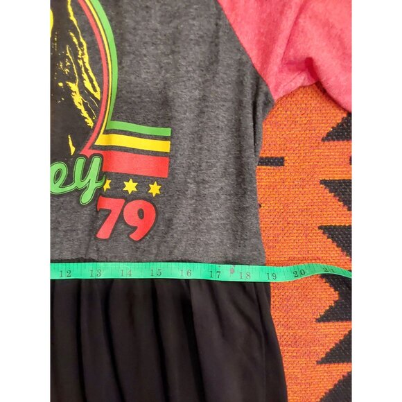 NEW Handmade Bob Marley Midi Dress. 3/4 Raglan Sleeve. Large/ XXL - Picture 9 of 16